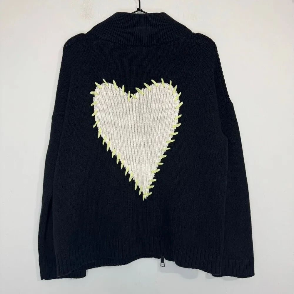 Lisa Todd Romancin Full Zip Cardigan Sweater L